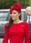 Kate Middleton hot in red at 2012 Queens Diamond Jubilee River Pageant Flotilla in London